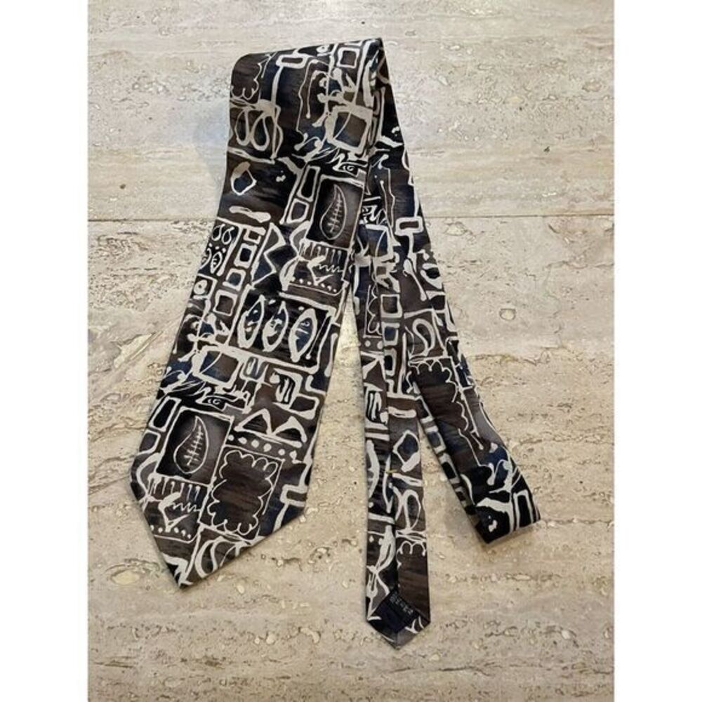Robert Stock Neck Tie Abstract Pattern 100% Silk‎
